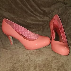 Madden Girl patent leather coral heels size 10